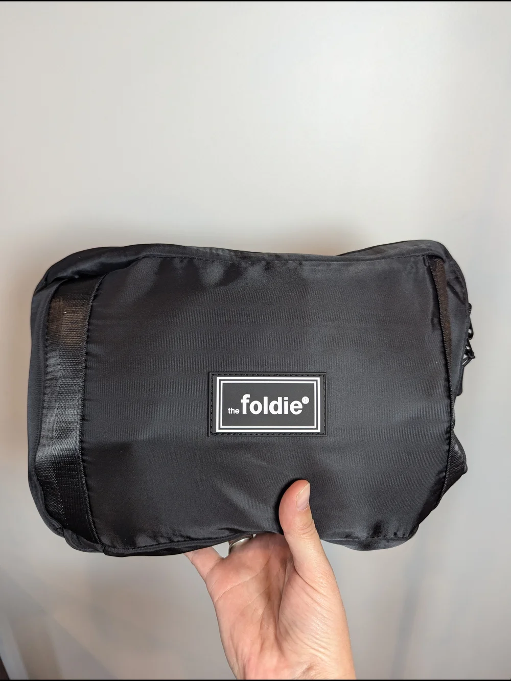 NWT Foldie Original Black Expandable, Foldable Travel Duffel Bag SPACIOUS